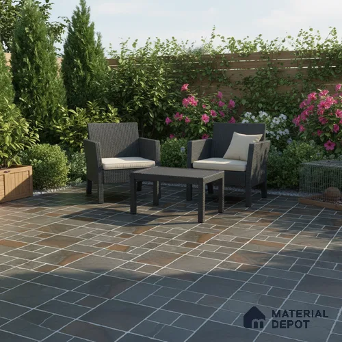 Parking Floor Tile TL 07563 Quiet Alloy | 16 x 16 inch | Anti Skid Matte Finish Heavy Duty Vitrified Tile - 12 mm | Suitable For High Traffic Areas, Terrace, Balcony | Pattern Alignment May Vary | 2-3 mm Spacer is Mandatory