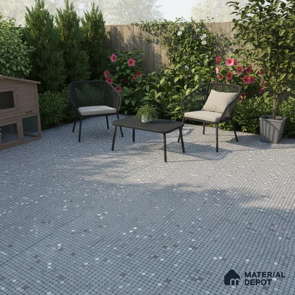 Parking Floor Tile TL 07564 Phantom Veil | 16 x 16 inch | Anti Skid Matte Finish Heavy Duty Vitrified Tile - 12 mm | Suitable For High Traffic Areas, Terrace, Balcony | Pattern Alignment May Vary | 2-3 mm Spacer is Mandatory