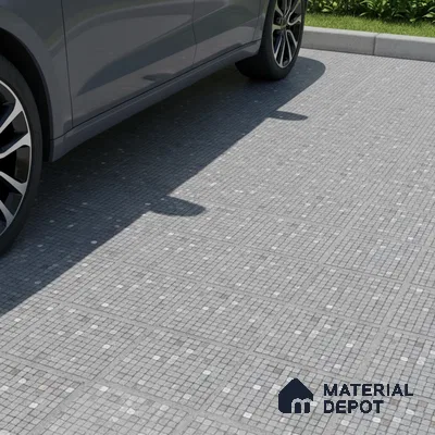 Parking Floor Tile TL 07564 Phantom Veil | 16 x 16 inch | Anti Skid Matte Finish Heavy Duty Vitrified Tile - 12 mm | Suitable For High Traffic Areas, Terrace, Balcony | Pattern Alignment May Vary | 2-3 mm Spacer is Mandatory