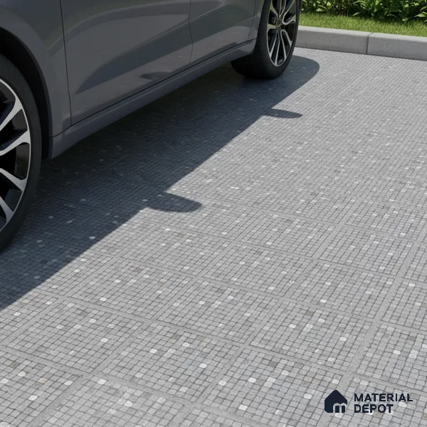 Parking Floor Tile TL 07564 Phantom Veil | 16 x 16 inch | Anti Skid Matte Finish Heavy Duty Vitrified Tile - 12 mm | Suitable For High Traffic Areas, Terrace, Balcony | Pattern Alignment May Vary | 2-3 mm Spacer is Mandatory