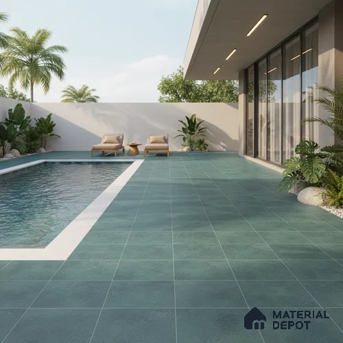 Parking Floor Tile TL 07567 Frostwave | 16 x 16 inch | Anti Skid Matte Finish Heavy Duty Vitrified Tile - 12 mm | Suitable For High Traffic Areas, Terrace, Balcony | Pattern Alignment May Vary | 2-3 mm Spacer is Mandatory