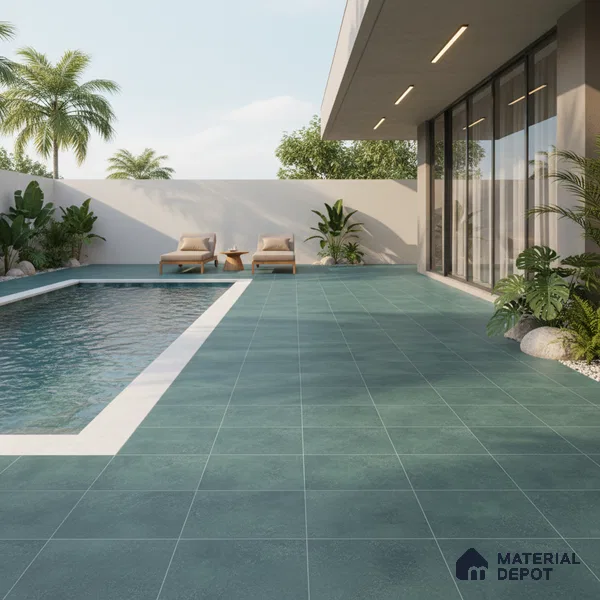 Parking Floor Tile TL 07567 Frostwave | 16 x 16 inch | Anti Skid Matte Finish Heavy Duty Vitrified Tile - 12 mm | Suitable For High Traffic Areas, Terrace, Balcony | Pattern Alignment May Vary | 2-3 mm Spacer is Mandatory