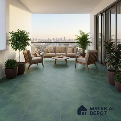 Parking Floor Tile TL 07567 Frostwave | 16 x 16 inch | Anti Skid Matte Finish Heavy Duty Vitrified Tile - 12 mm | Suitable For High Traffic Areas, Terrace, Balcony | Pattern Alignment May Vary | 2-3 mm Spacer is Mandatory