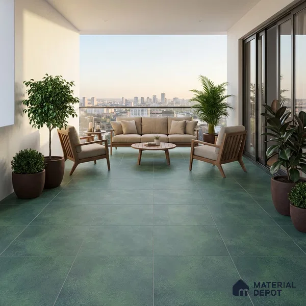 Parking Floor Tile TL 07567 Frostwave | 16 x 16 inch | Anti Skid Matte Finish Heavy Duty Vitrified Tile - 12 mm | Suitable For High Traffic Areas, Terrace, Balcony | Pattern Alignment May Vary | 2-3 mm Spacer is Mandatory