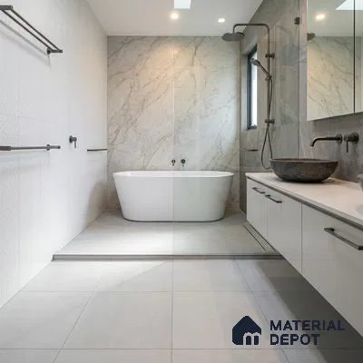 Parking Floor Tile TL 07568 Lunar Dust | 16 x 16 inch | Anti Skid Matte Finish Heavy Duty Vitrified Tile - 12 mm | Suitable For Bathroom, Terrace, Balcony | Pattern Alignment May Vary | 2-3 mm Spacer is Mandatory