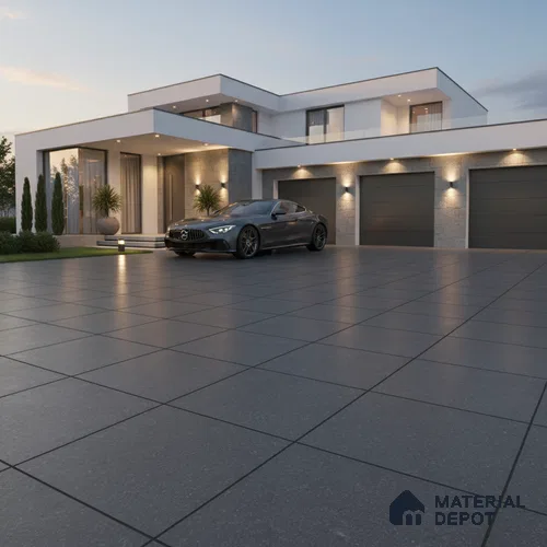 Parking Floor Tile TL 07569 Driftmetal | 16 x 16 inch | Anti Skid Matte Finish Heavy Duty Vitrified Tile - 12 mm | Suitable For High Traffic Areas, Bathroom, Balcony | Pattern Alignment May Vary | 2-3 mm Spacer is Mandatory