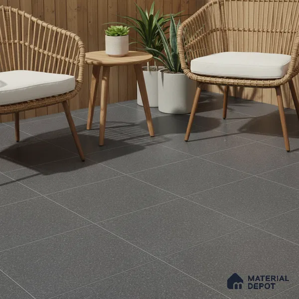 Parking Floor Tile TL 07569 Driftmetal | 16 x 16 inch | Anti Skid Matte Finish Heavy Duty Vitrified Tile - 12 mm | Suitable For High Traffic Areas, Bathroom, Balcony | Pattern Alignment May Vary | 2-3 mm Spacer is Mandatory