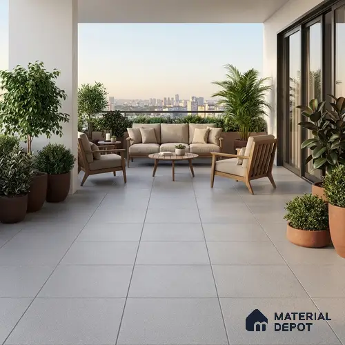 Parking Floor Tile TL 07570 Canvas Bloom | 16 x 16 inch | Anti Skid Matte Finish Heavy Duty Vitrified Tile - 12 mm | Suitable For High Traffic Areas, Terrace, Balcony | Pattern Alignment May Vary | 2-3 mm Spacer is Mandatory