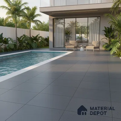 Parking Floor Tile TL 07571 Mist Lantern | 16 x 16 inch | Anti Slip Matte Finish Heavy Duty Vitrified Tile - 12 mm | Suitable For High Traffic Areas, Terrace, Balcony | Pattern Alignment May Vary | 2-3 mm Spacer is Mandatory