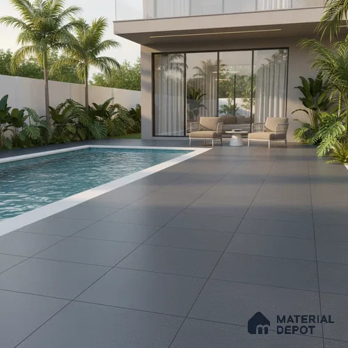 Parking Floor Tile TL 07571 Mist Lantern | 16 x 16 inch | Anti Slip Matte Finish Heavy Duty Vitrified Tile - 12 mm | Suitable For High Traffic Areas, Terrace, Balcony | Pattern Alignment May Vary | 2-3 mm Spacer is Mandatory