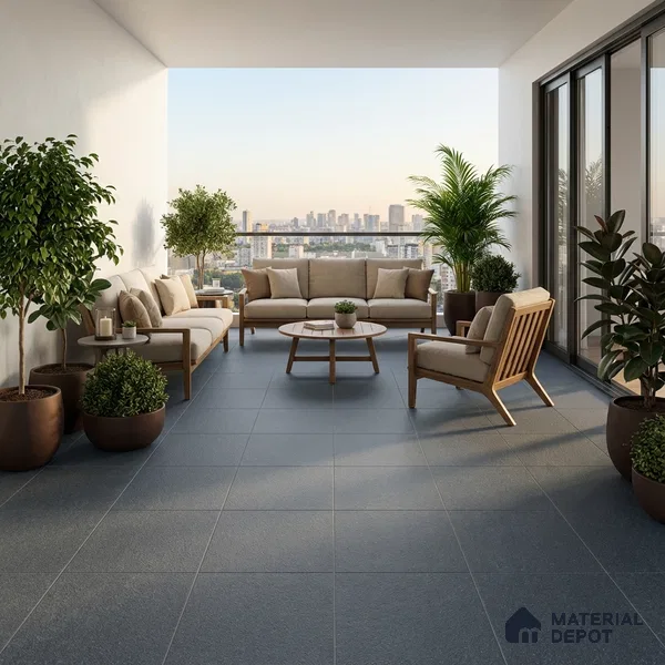 Parking Floor Tile TL 07571 Mist Lantern | 16 x 16 inch | Anti Slip Matte Finish Heavy Duty Vitrified Tile - 12 mm | Suitable For High Traffic Areas, Terrace, Balcony | Pattern Alignment May Vary | 2-3 mm Spacer is Mandatory