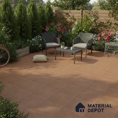 Parking Floor Tile TL 07576 Maple Dust | 16 x 16 inch | Anti Slip Matte Finish Heavy Duty Vitrified Tile - 12 mm | Suitable For High Traffic Areas, Bathroom, Balcony | Pattern Alignment May Vary | 2-3 mm Spacer is Mandatory