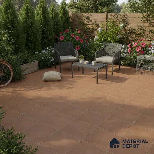 Parking Floor Tile TL 07576 Maple Dust | 16 x 16 inch | Anti Slip Matte Finish Heavy Duty Vitrified Tile - 12 mm | Suitable For High Traffic Areas, Bathroom, Balcony | Pattern Alignment May Vary | 2-3 mm Spacer is Mandatory