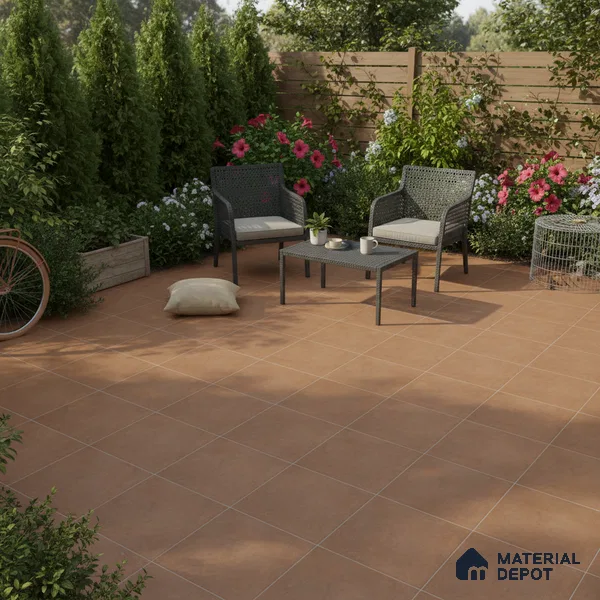 Parking Floor Tile TL 07576 Maple Dust | 16 x 16 inch | Anti Slip Matte Finish Heavy Duty Vitrified Tile - 12 mm | Suitable For High Traffic Areas, Bathroom, Balcony | Pattern Alignment May Vary | 2-3 mm Spacer is Mandatory