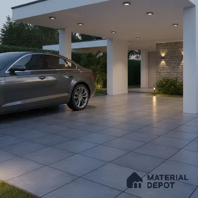 Parking Floor Tile TL 07577 Azure Echo | 16 x 16 inch | Anti Slip Matte Finish Heavy Duty Vitrified Tile - 12 mm | Suitable For High Traffic Areas, Bathroom, Balcony | Pattern Alignment May Vary | 2-3 mm Spacer is Mandatory
