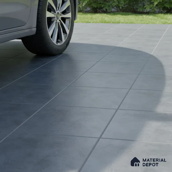 Parking Floor Tile TL 07577 Azure Echo | 16 x 16 inch | Anti Slip Matte Finish Heavy Duty Vitrified Tile - 12 mm | Suitable For High Traffic Areas, Bathroom, Balcony | Pattern Alignment May Vary | 2-3 mm Spacer is Mandatory