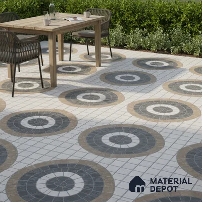 Parking Floor Tile TL 07578 Espresso Veil | 16 x 16 inch | Anti Slip Matte Finish Heavy Duty Vitrified Tile - 12 mm | Suitable For High Traffic Areas, Terrace, Balcony | Pattern Alignment May Vary | 2-3 mm Spacer is Mandatory