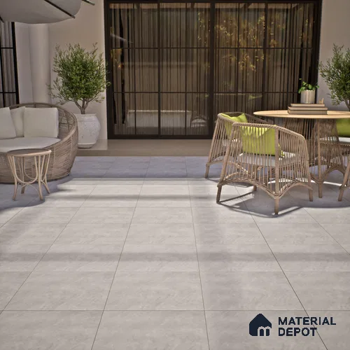 Silver Stone Floor Tile TL 07582 B  Rock Aster Bianco 2 ft x 2 ft Vitrified Matte Finish - 12 mm
