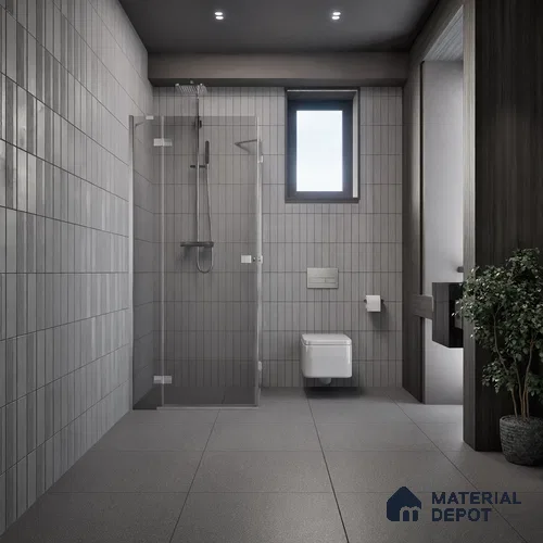 Stone Floor Tile TL 07583 D Fine Stone Antracita 2 ft x 2 ft Matte Finish Vitrified Tile - 9 mm  | Suitable For Bathroom, Terrace & Balcony