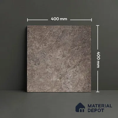 Stone Floor Tile TL 07586 Basalt Grigio 16 x 16 inch Texture Finish Vitrified Tile - 12 mm | Suitable for Parking, Outdoor & Bathroom | Pattern Alignment May Vary | 2-3 mm Spacer is Mandatory