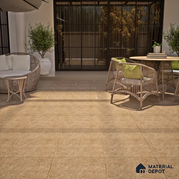 TL 07593 Beola Sahara 16 x 16 inch Anti Skid Matte Finish Vitrified Floor Tile - 12 mm (6 Random Designs) | Pattern Alignment May Vary | 2-3 mm Spacer is Mandatory