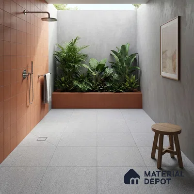 TL 07597 B Rock Cement 1.31 ft x 1.31 ft Matte Finish Vitrified Floor Tile - 12 mm | Pattern Alignment May Vary | 2-3 mm Spacer is Mandatory