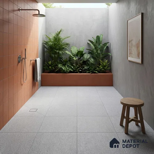 TL 07597 B Rock Cement 1.31 ft x 1.31 ft Matte Finish Vitrified Floor Tile - 12 mm | Pattern Alignment May Vary | 2-3 mm Spacer is Mandatory