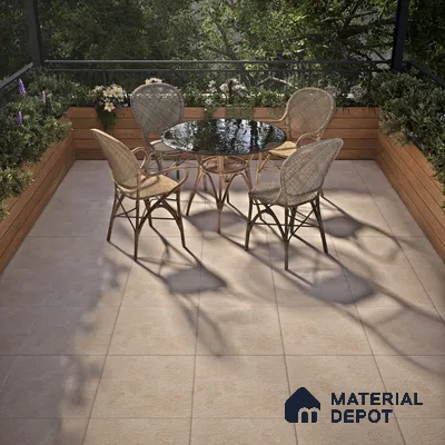 TL 07600 Fade Cream 16 x 16 inch Anti Skid Matte Finish Vitrified Floor Tile - 12 mm | Pattern Alignment May Vary | 2-3 mm Spacer is Mandatory