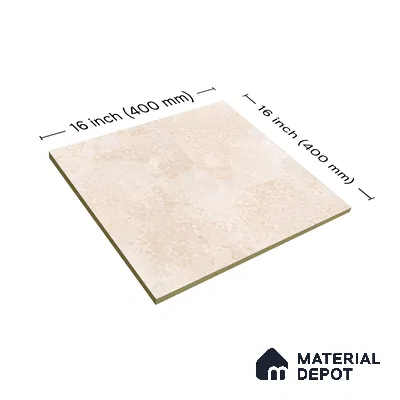 TL 07600 Fade Cream 16 x 16 inch Anti Skid Matte Finish Vitrified Floor Tile - 12 mm | Pattern Alignment May Vary | 2-3 mm Spacer is Mandatory
