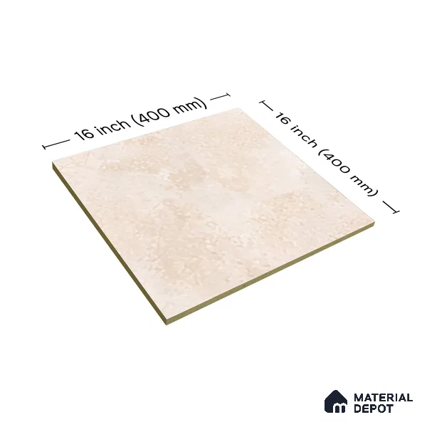TL 07600 Fade Cream 16 x 16 inch Anti Skid Matte Finish Vitrified Floor Tile - 12 mm | Pattern Alignment May Vary | 2-3 mm Spacer is Mandatory