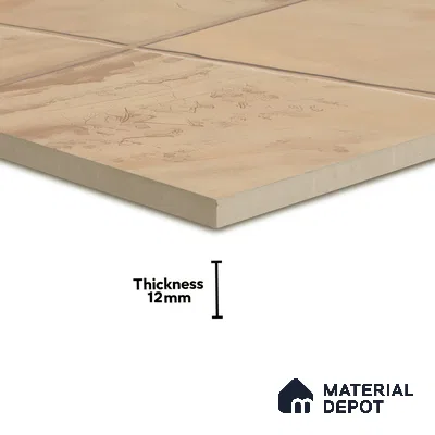 Stone Floor Tile TL 07603 C Colombina Crema 16 x 16 inch Texture Finish Vitrified Tile - 12 mm | Suitable for Parking, Outdoor & Bathroom | Pattern Alignment May Vary | 2-3 mm Spacer is Mandatory
