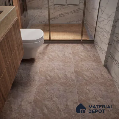 Stone Floor Tile TL 07606 B Sahara Benta Walnut 2 ft x 2 ft Matte Finish Anti Skid Vitrified Tile - 12 mm  | Suitable for Balcony, Terrace & Coutyard