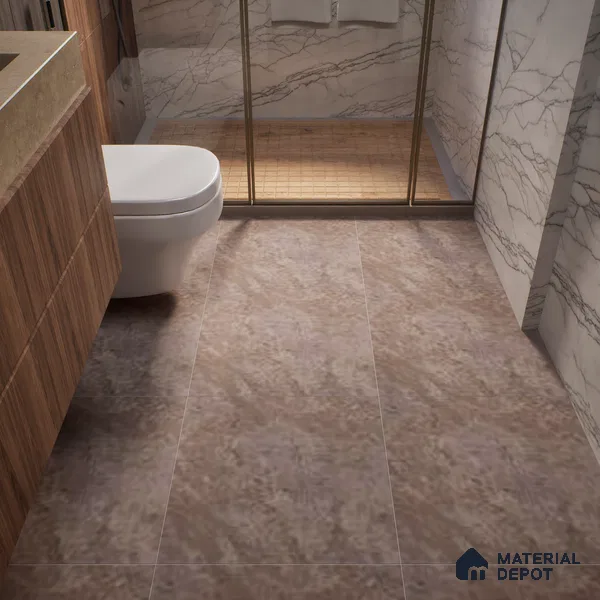Stone Floor Tile TL 07606 B Sahara Benta Walnut 2 ft x 2 ft Matte Finish Anti Skid Vitrified Tile - 12 mm | Suitable for Balcony, Terrace & Coutyard