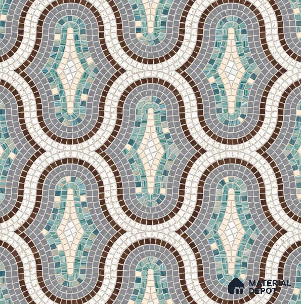 Moroccan Look Floor & Wall Tile TL 07607 Castor 2 ft x 2 ft Sinker Finish Vitrified Tile - 9 mm | Suitable For Kitchen, Bathroom, Dining Area | Please Expect a Slight Variation of Pattern