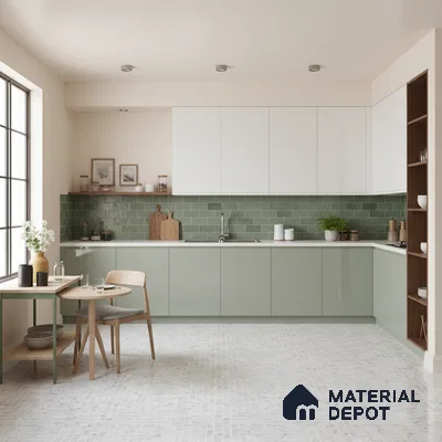 Mosaic Look Floor & Wall Tile TL 07608 Atria 2 ft x 2 ft Glitter Glossy Finish Vitrified Tile - 9 mm  | Suitable For Living Room, Dining, Bathroom & Kitchen | Please Expect a Slight Variation of Pattern (Sample)