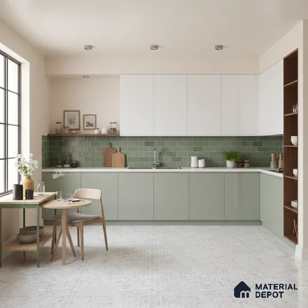 Mosaic Look Floor & Wall Tile TL 07608 Atria 2 ft x 2 ft Glitter Glossy Finish Vitrified Tile - 9 mm  | Suitable For Living Room, Dining, Bathroom & Kitchen | Please Expect a Slight Variation of Pattern (Sample)