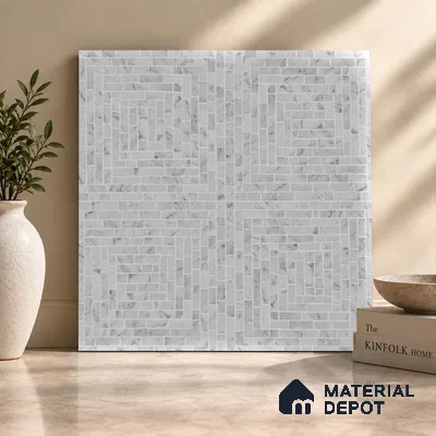 Moroccan Look Floor & Wall Tile TL 07608 Atria 2 ft x 2 ft Sinker Finish Vitrified Tile - 9 mm | Suitable For Balcony, Bathroom, Terrace | Please Expect a Slight Variation of Pattern