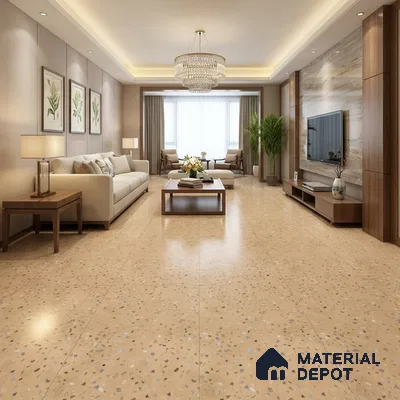 Terrazzo Wall & Floor Tile TL 07612 C Cotto Terrazzo Sand 4 ft x 2 ft GVT Vitrified Matte Finish - 9 mm