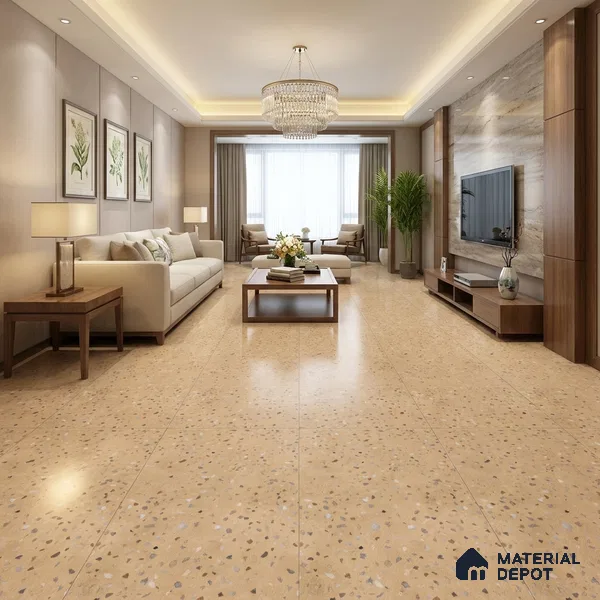 Terrazzo Wall & Floor Tile TL 07612 C Cotto Terrazzo Sand 4 ft x 2 ft GVT Vitrified Matte Finish - 9 mm