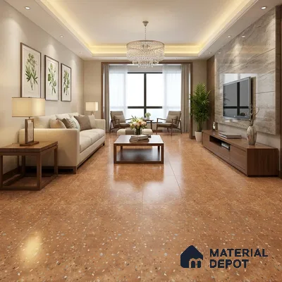 Terrazzo Wall & Floor Tile TL 07612 D Cotto Terrazzo Gold 4 ft x 2 ft GVT Vitrified Matte Finish - 9 mm