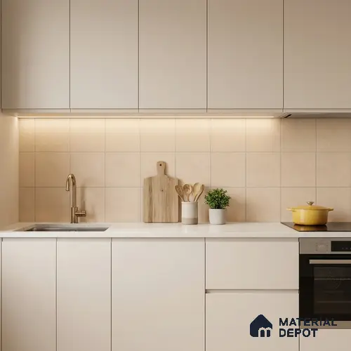 Subway Wall & Floor Tile TL 07615 H Coarse Creamа 8 inch x 8 inch Vitrified Matte Finish - 9 mm | 2 mm Spacer is Mandatory | Please Expect a Slight Variation of Pattern