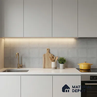 Subway Wall & Floor Tile TL 07615 P Coarse Steel Grey 8 inch x 8 inch Vitrified Matte Finish - 9 mm  | 2 mm Spacer is Mandatory | Please Expect a Slight Variation of Pattern