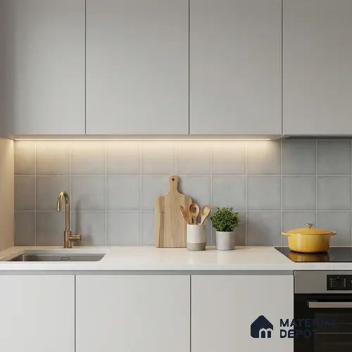 Subway Wall & Floor Tile TL 07615 P Coarse Steel Grey 8 inch x 8 inch Vitrified Matte Finish - 9 mm  | 2 mm Spacer is Mandatory | Please Expect a Slight Variation of Pattern