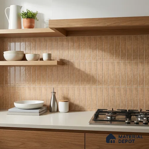 Subway Look Tile TL 07616 H Cambry Sand 1 ft x 2.95 inch Designer Tiles Ceramic Glossy Finish - 9 mm