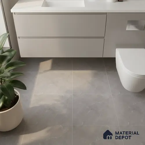 Grey Marble Floor Tile TL 07617 C Bursa Grey Floor 1 ft x 1 ft Ceramic Matte Finish - 8 mm