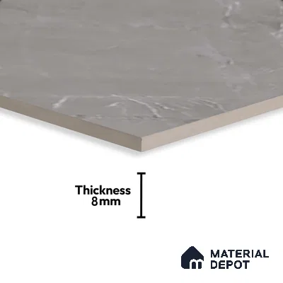 Grey Marble Wall & Floor Tile TL 07617 D  Bursa Grey 2 ft x 1 ft Ceramic Matte Finish - 8 mm