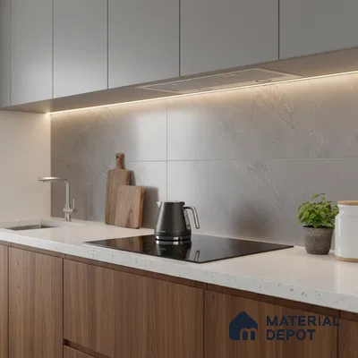 Grey Marble Wall & Floor Tile TL 07617 D  Bursa Grey 2 ft x 1 ft Ceramic Matte Finish - 8 mm