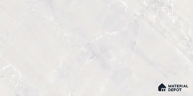 Marble Carrara Wall & Floor Tile TL 07617 Off-White 2 ft x 1 ft Matte Finish Ceramic Tile - 8 mm | Suitable For Living Room, Bedroom, Bathroom