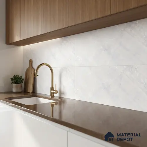 Grey Marble Wall & Floor Tile TL 07617 Bursa Bianco 2 ft x 1 ft Ceramic Matte Finish - 8 mm