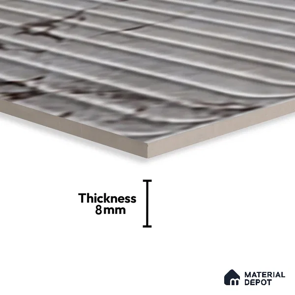 Grey Highlighter Wall Tile TL 07618 C Vasto Grey Decor 2 ft x 1 ft Ceramic High Gloss Finish - 8 mm | Suitable For Kitchen & Bathroom